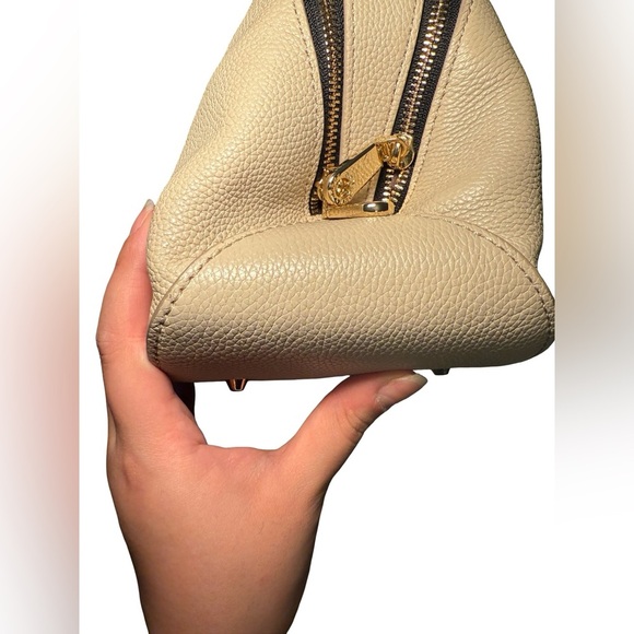 DKNY Beige Satchel with Gold Accents - Picture 9 of 16